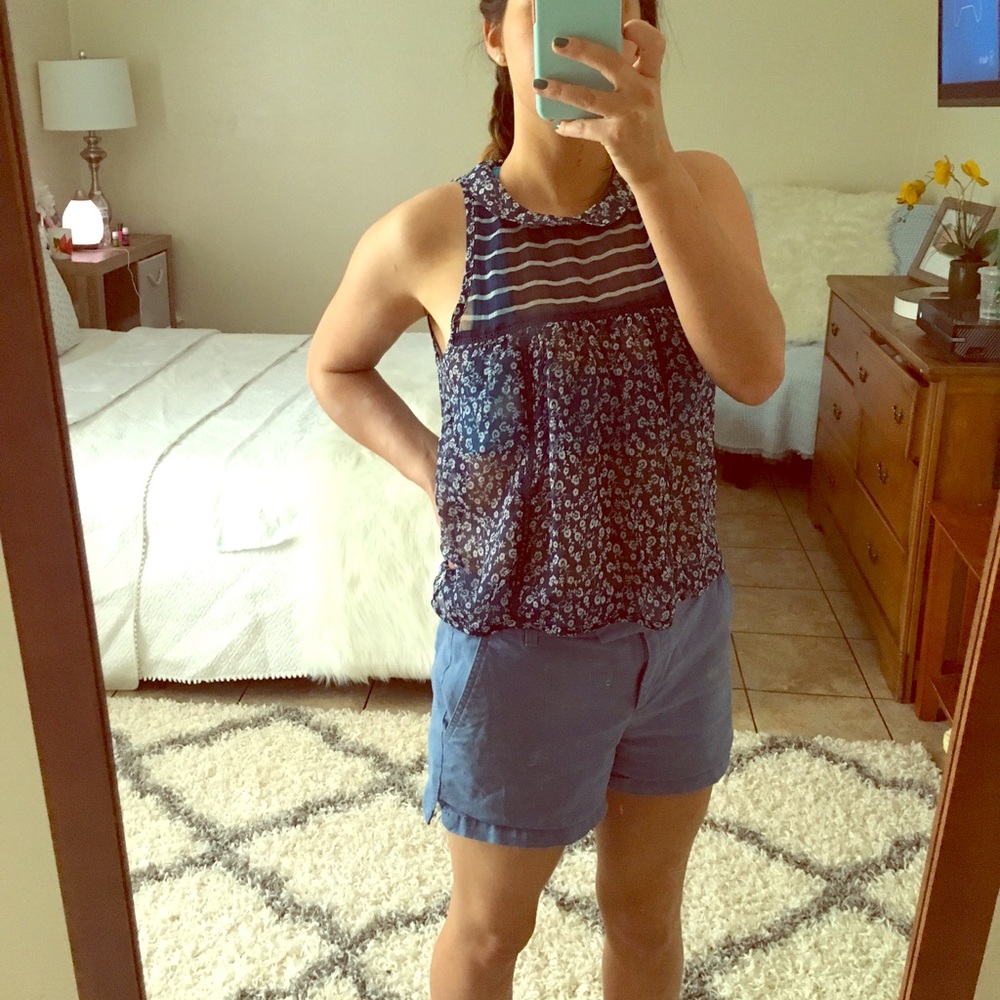 Sheer Floral Top